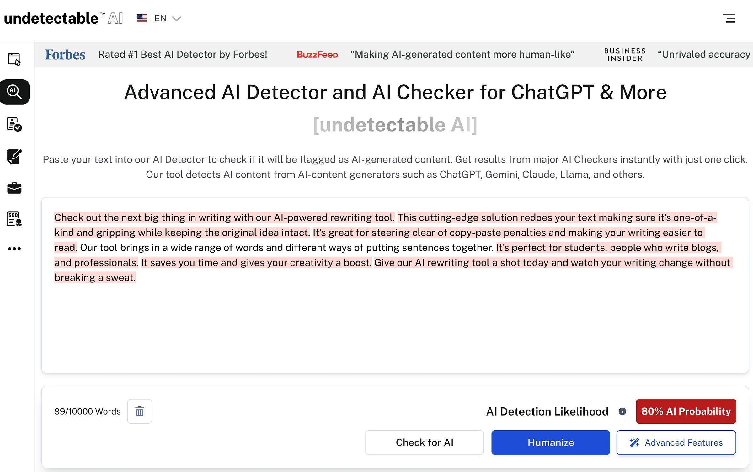 Undetectable AI 